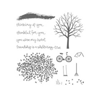 tree leaves stamp set