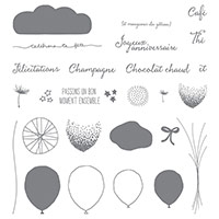 Bouquet De Ballons Photopolymer Stamp Set (French)