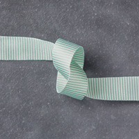 Mint Macaron 5/8 (1.6 cm) Mini Striped Ribbon