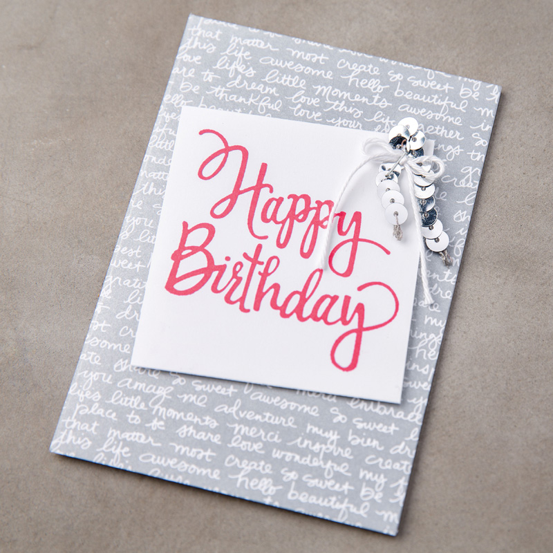 Stylized Birthday Wood-Mount Stamp Set