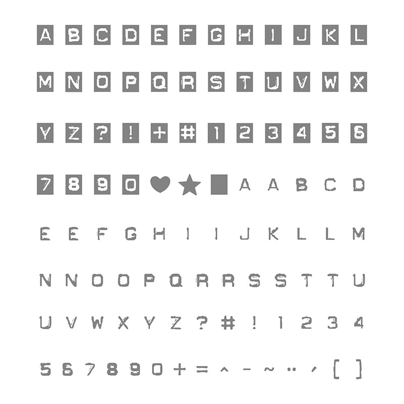 Labeler Alphabet Photopolymer Stamp Set