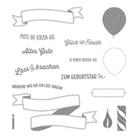 Geburtstagsbanner Photopolymer Stamp Set (German)