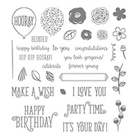 birthday celebration stamp set