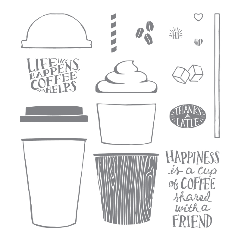 Coffee Café Photopolymer Stamp Set