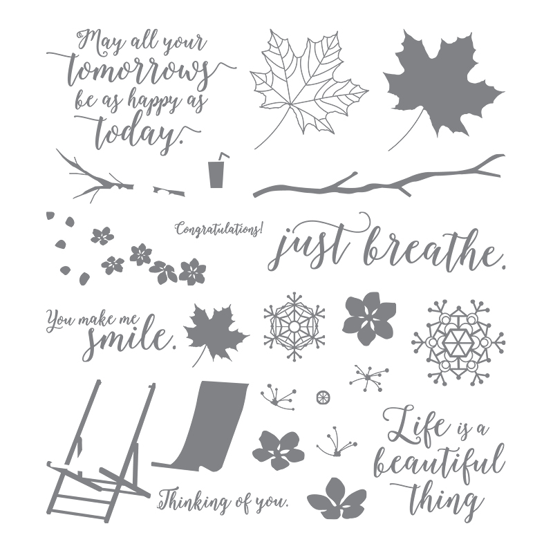 seasonal leaves stamp set