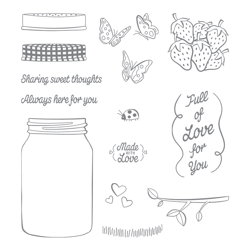 Sharing Sweet Thoughts Wood-Mount Stamp Set