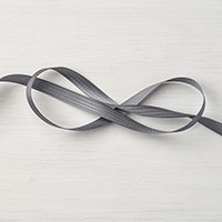 Basic Gray 3/8 Stitched Satin Ribbon