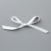 silver and white 3/8 ribbon