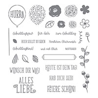 Alles Liebe, Geburtstagskind! Photopolymer Stamp Set (German)