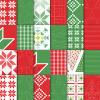 Quilted Christmas 6 x 6 (15.2 x 15.2 cm) Designer Series Paper