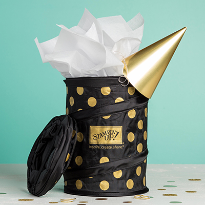 Gold Polka Dot Scrap Bin