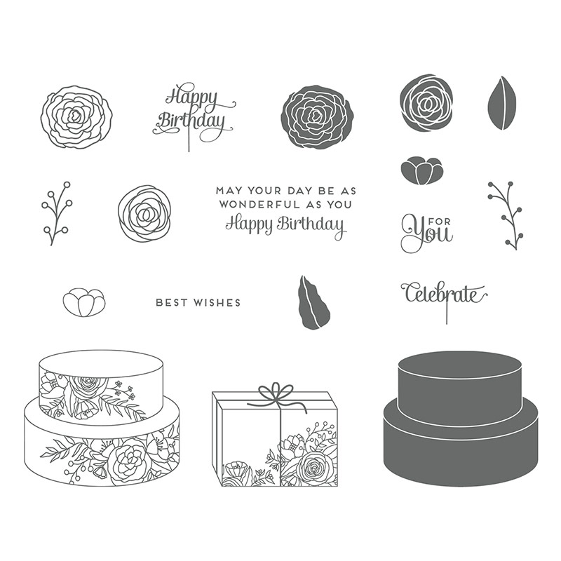 Cake SoirÃ©e Clear-Mount Stamp Set