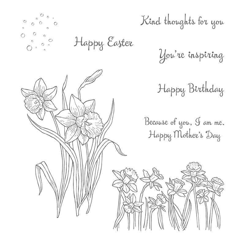 Easter Mother's Day daffodil stamps