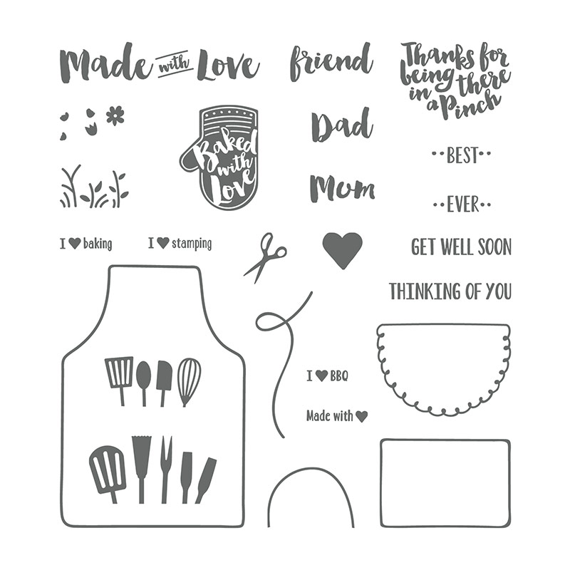 love apron stamp set