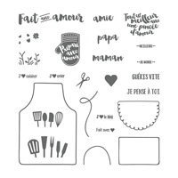 Tablier d'amour Photopolymer Stamp Set (French)