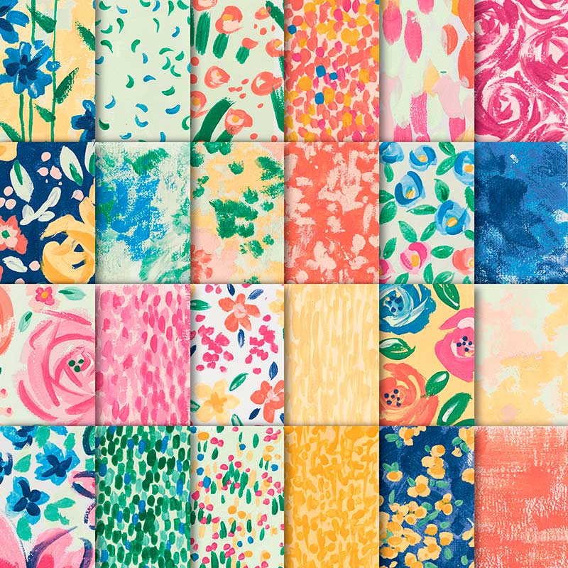 colorful floral paper