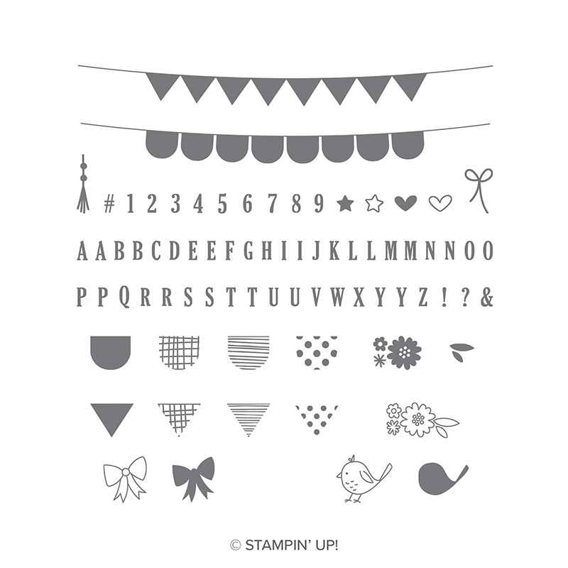 Pick A Pennant Photopolymer Stamp Set