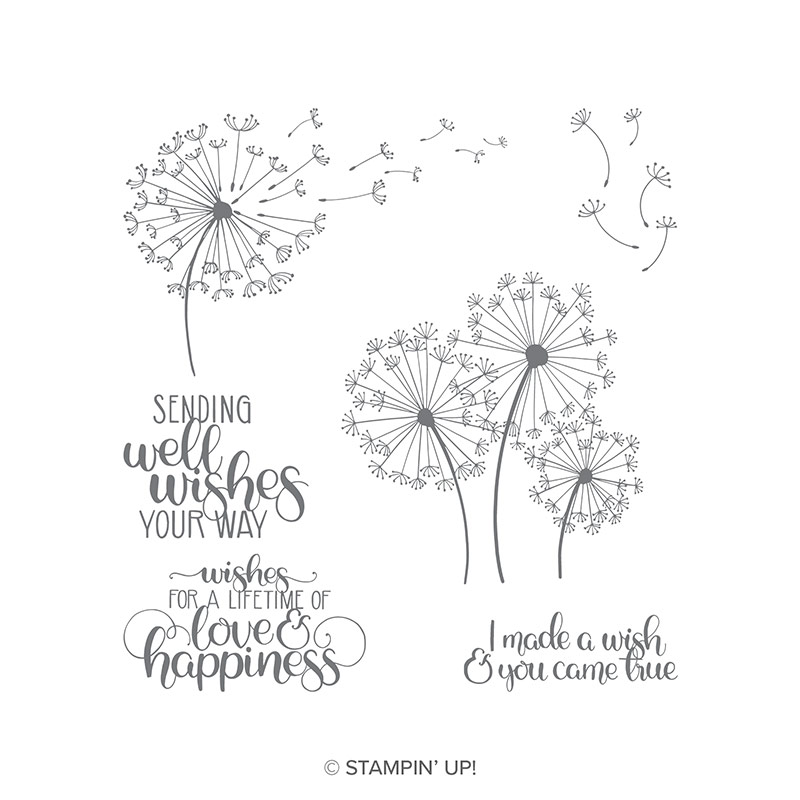 Dandelion Wishes Wood-Mount Stamp Set