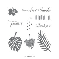 Tropical Chic Wood-Mount Stamp Set