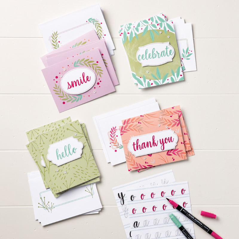Calligraphy Essentials Clear-Mount Stamp Set