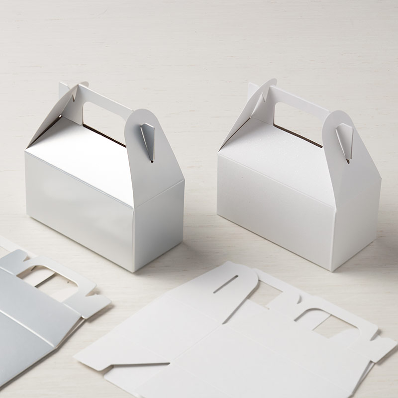 Lustrous White Mini Gable Boxes