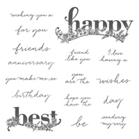 Happy Wishes Clear-Mount Stamp Set