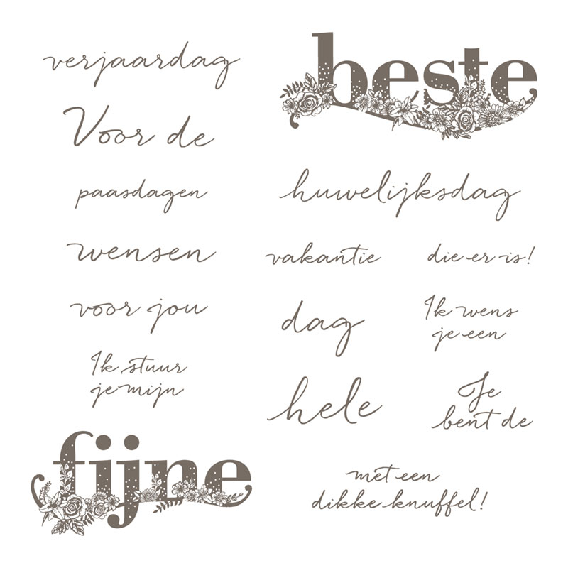 Beste wensen Clear-Mount Stamp Set (Dutch)