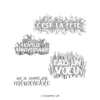 Grands souhaits Clear-Mount Stamp Set (French)