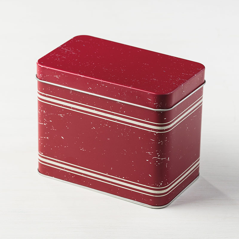 Red Distressed Card Tin