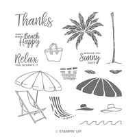 Beach Happy Photopolymer Stamp Set