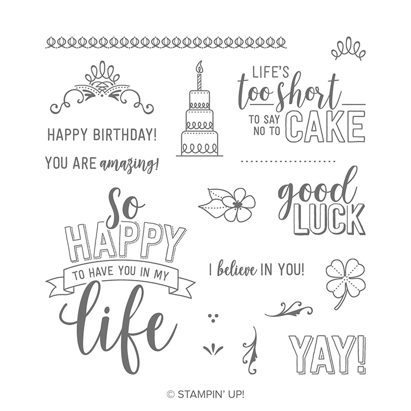 amazing life stamp set for cute birthday cards