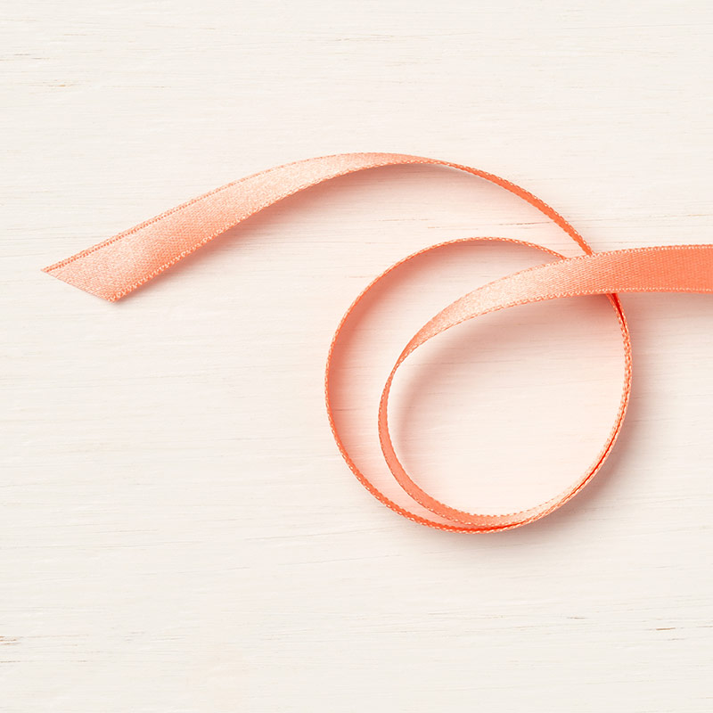 Calypso Coral 3/8" (1 Cm) Satin Ribbon