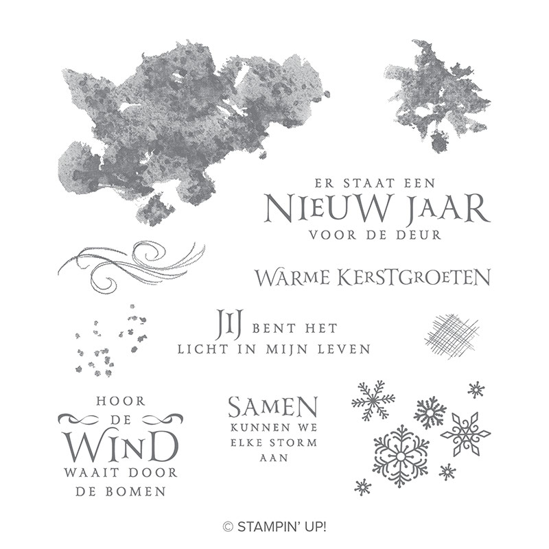 Binnen is het warm Clear-Mount Stamp Set (Dutch)