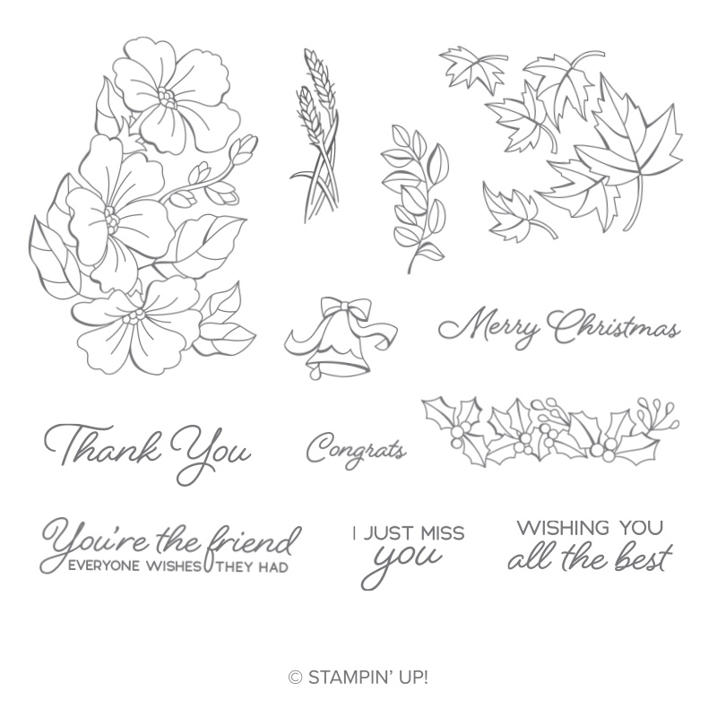 Blended Seasons Clear-Mount Stamp Set