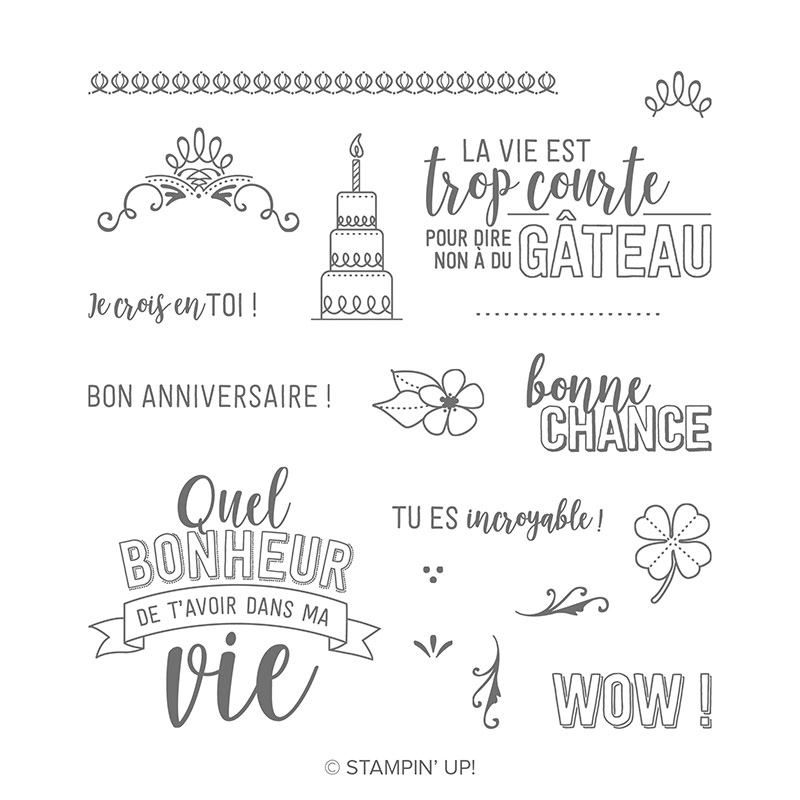 Vie Formidable Photopolymer Stamp Set (French)