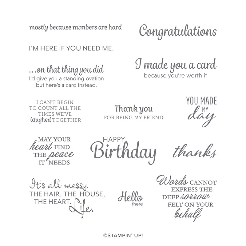 HERE'S A CARD CLING STAMP SET