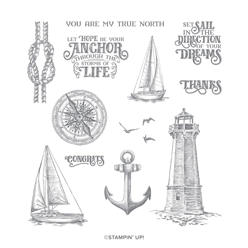 SAILING HOME CLING STAMP SET