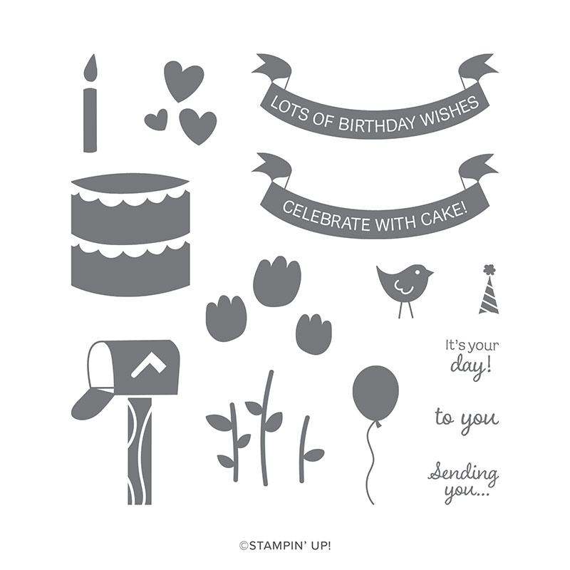 CELEBRATE WITH CAKE PHOTOPOLYMER STAMP SET