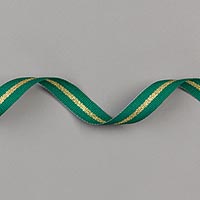 SHADED SPRUCE/GOLD 3/8 (1 CM) STRIPED RIBBON