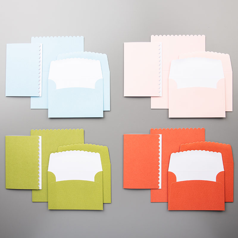 SCALLOPED NOTE CARDS & ENVELOPES