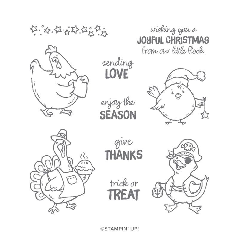 BIRDS OF A FEATHER CLING STAMP SET