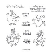 BIRDS OF A FEATHER CLING STAMP SET
