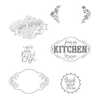 Label Me Pretty Cling-Mount Stamp Set