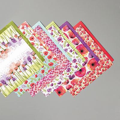 PEACEFUL POPPIES DESIGNER SERIES PAPER