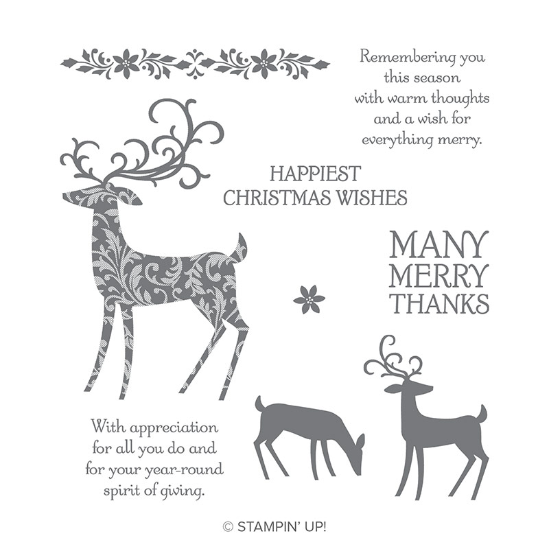 Dashing Deer Cling-Mount Stamp Set