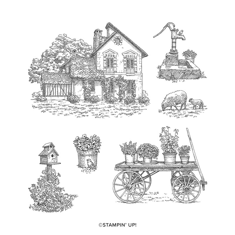 French Countryside Cling Stamp Set