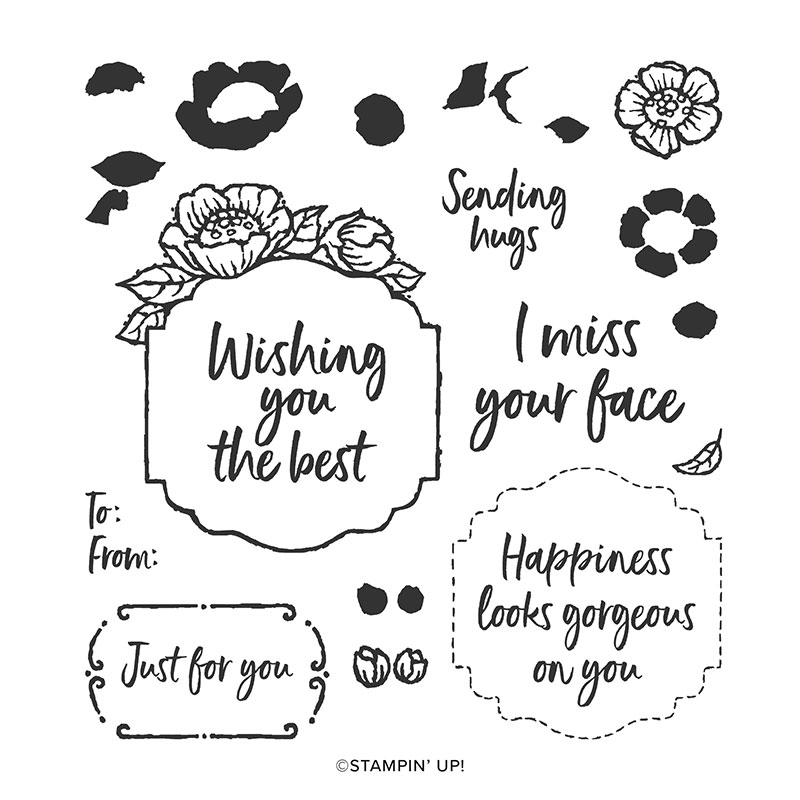 TAGS IN BLOOM PHOTOPOLYMER STAMP SET (ENGLISH)