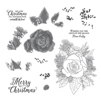 CHRISTMAS ROSE STAMP SET