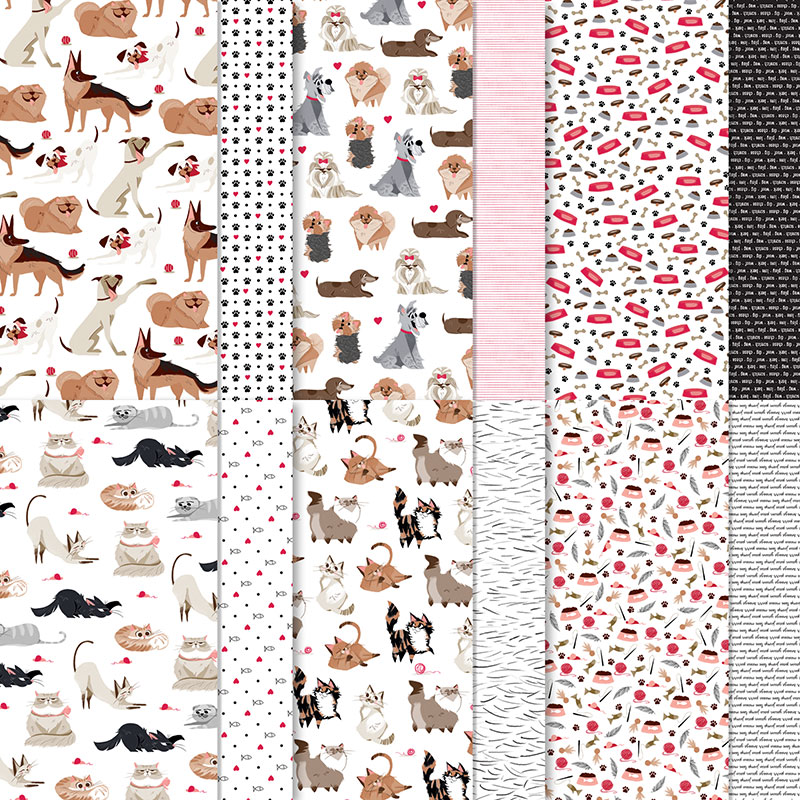 Playful Pets Designer Series Paper