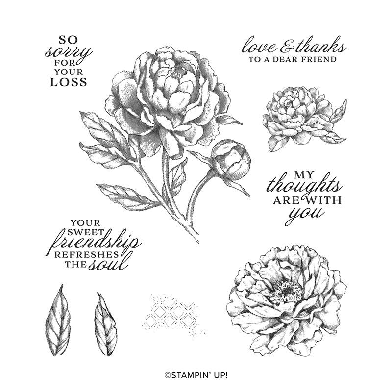 Prized Peony Cling Stamp Set